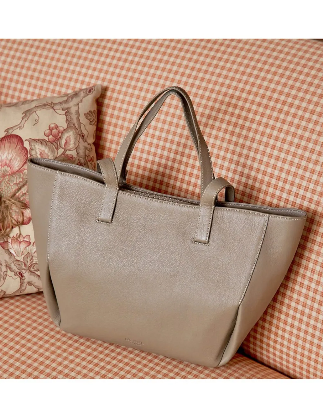Women'S Leather Bag^MONPIEL Leather Basket Bag Mole