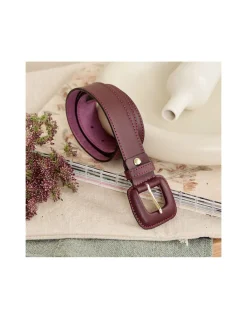 Women'S Leather Belts^MONPIEL Leather Belt Woman With Buckle Leather Burgundy