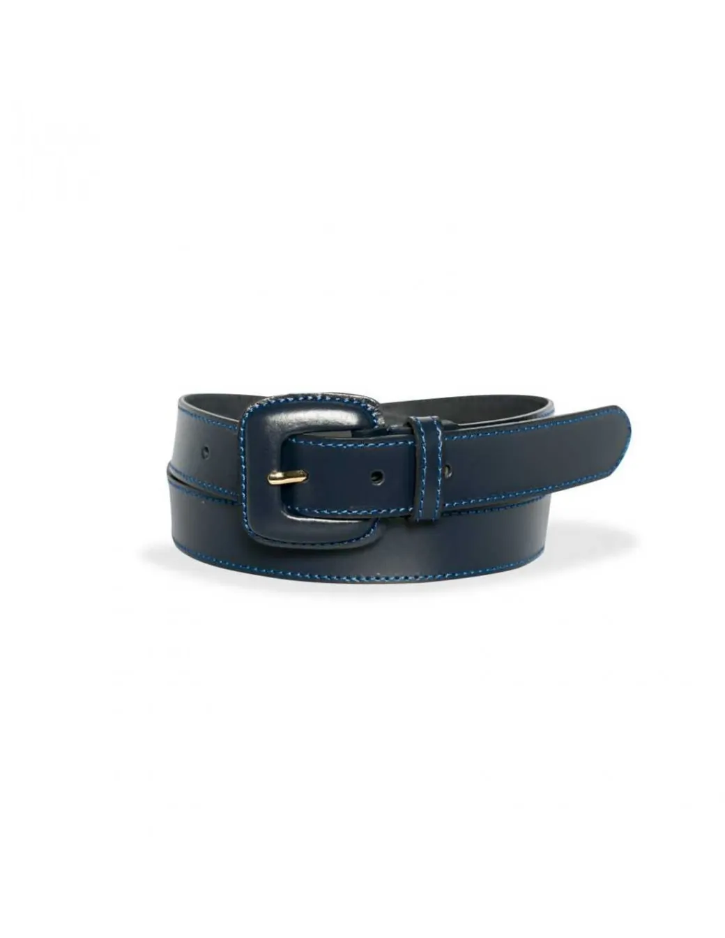 Women'S Leather Belts^MONPIEL Leather Belt Woman With Buckle Leather Navy