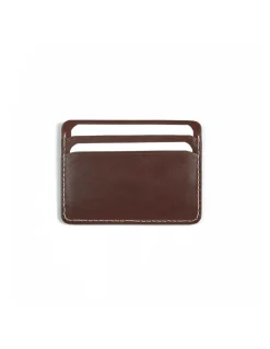 Leather Card Holders^MONPIEL Leather Card Holder Mini Brown