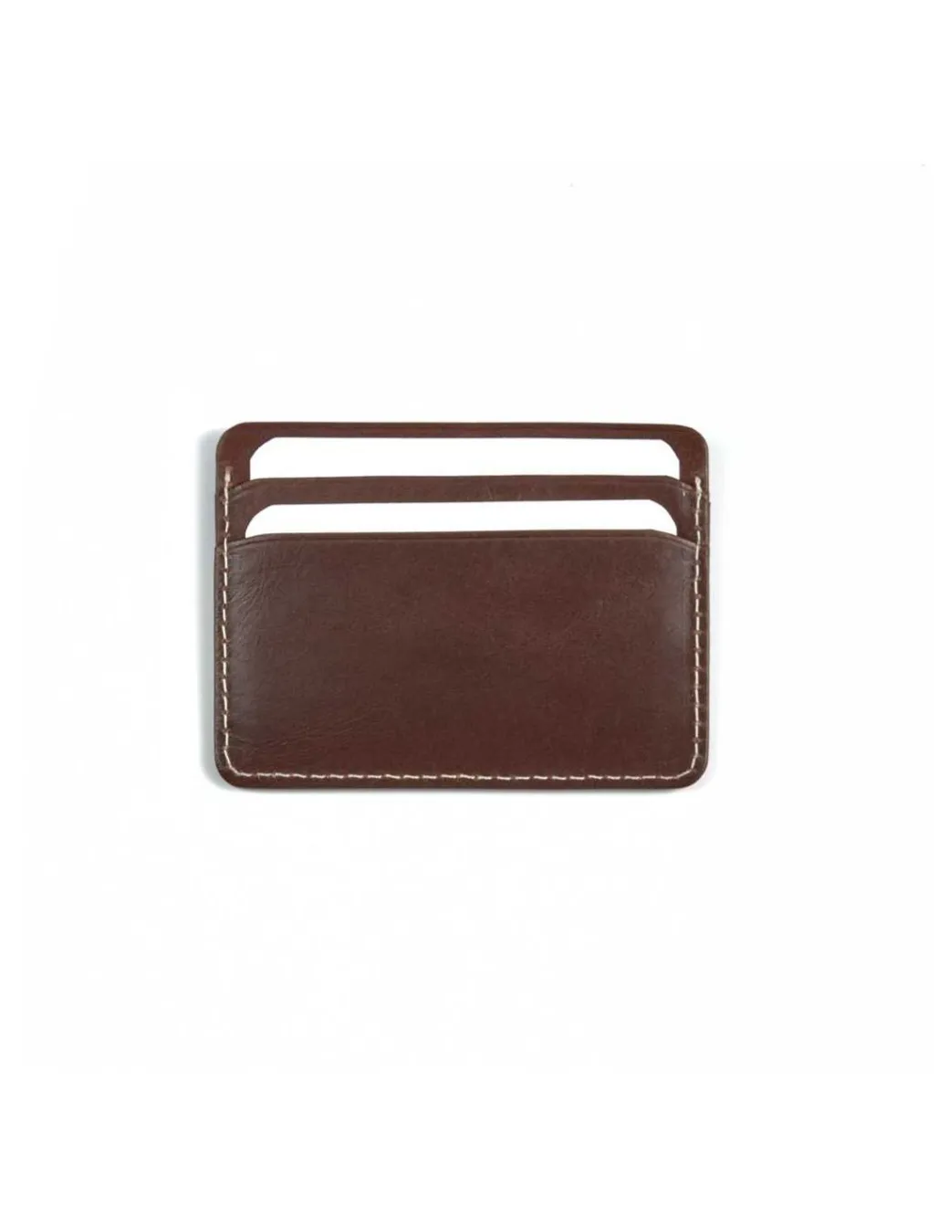 Leather Card Holders^MONPIEL Leather Card Holder Mini Brown