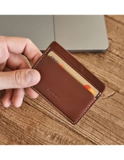 Leather Card Holders^MONPIEL Leather Card Holder Mini Havana
