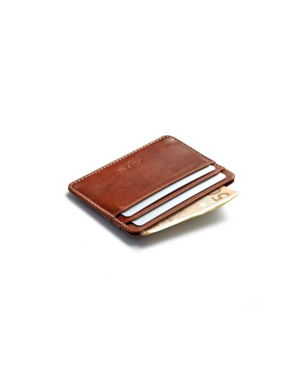 Leather Card Holders^MONPIEL Leather Card Holder Mini Havana