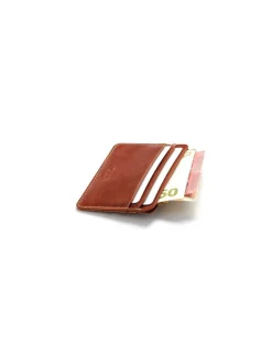 Leather Card Holders^MONPIEL Leather Card Holder Mini Havana