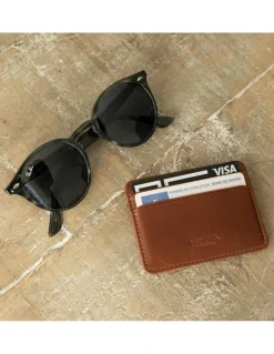 Leather Card Holders^MONPIEL Leather Card Holder Mini Havana