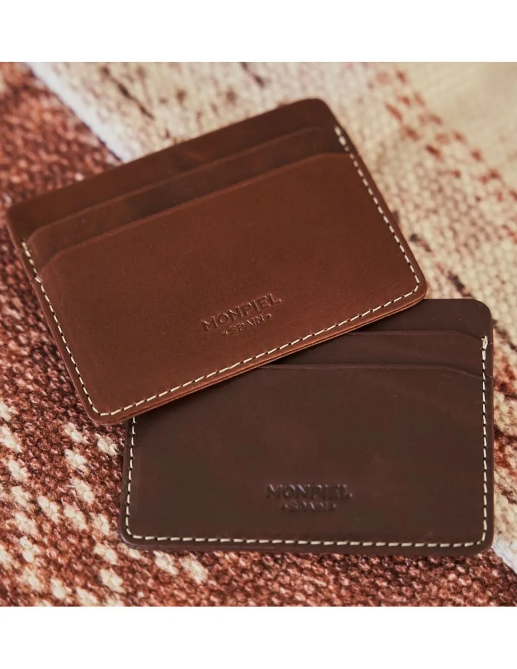 Leather Card Holders^MONPIEL Leather Card Holder Mini Havana