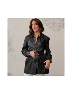 Leather Jackets For Women^MONPIEL Leather Jacket Black