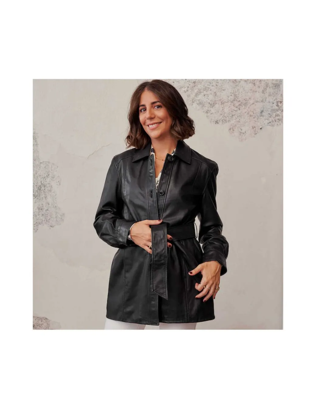 Leather Jackets For Women^MONPIEL Leather Jacket Black