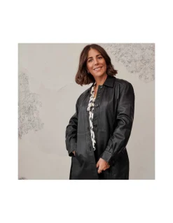 Leather Jackets For Women^MONPIEL Leather Jacket Black