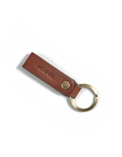 Men'S Leather Keyrings^MONPIEL Leather Keyring Hunter Havana