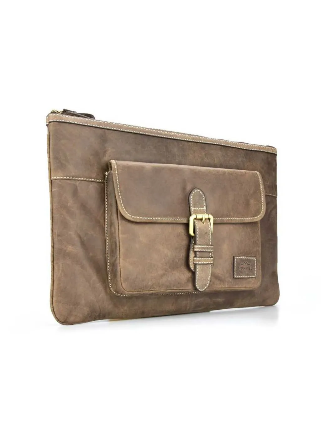 Other Accessories^MONPIEL Leather Laptop Sleeve Hunter Brown