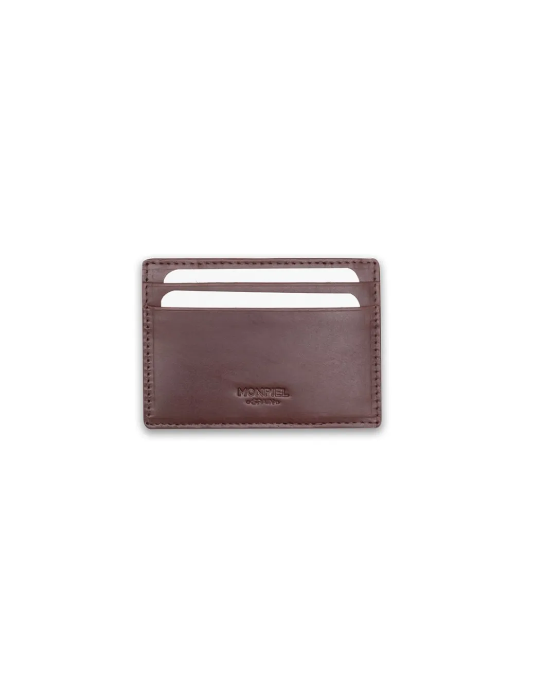 Leather Card Holders^MONPIEL Leather Magic Card Holder Brown