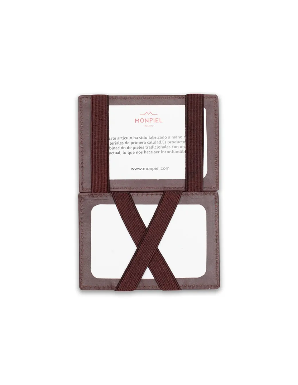 Leather Card Holders^MONPIEL Leather Magic Card Holder Brown