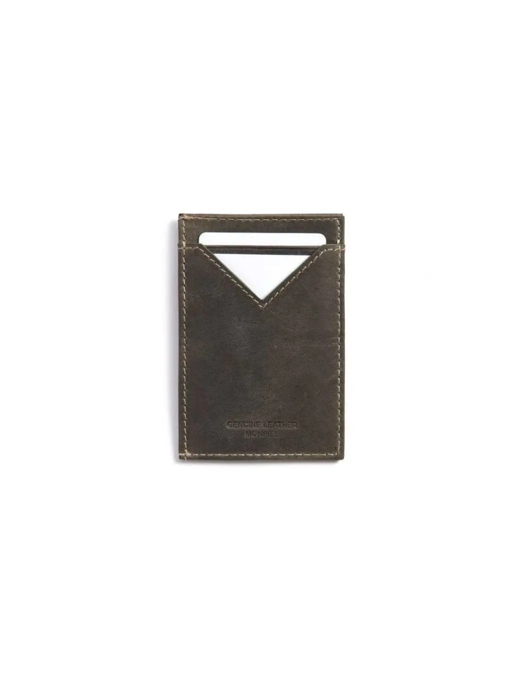 Leather Card Holders^MONPIEL Leather Man Card Holder Slim Green