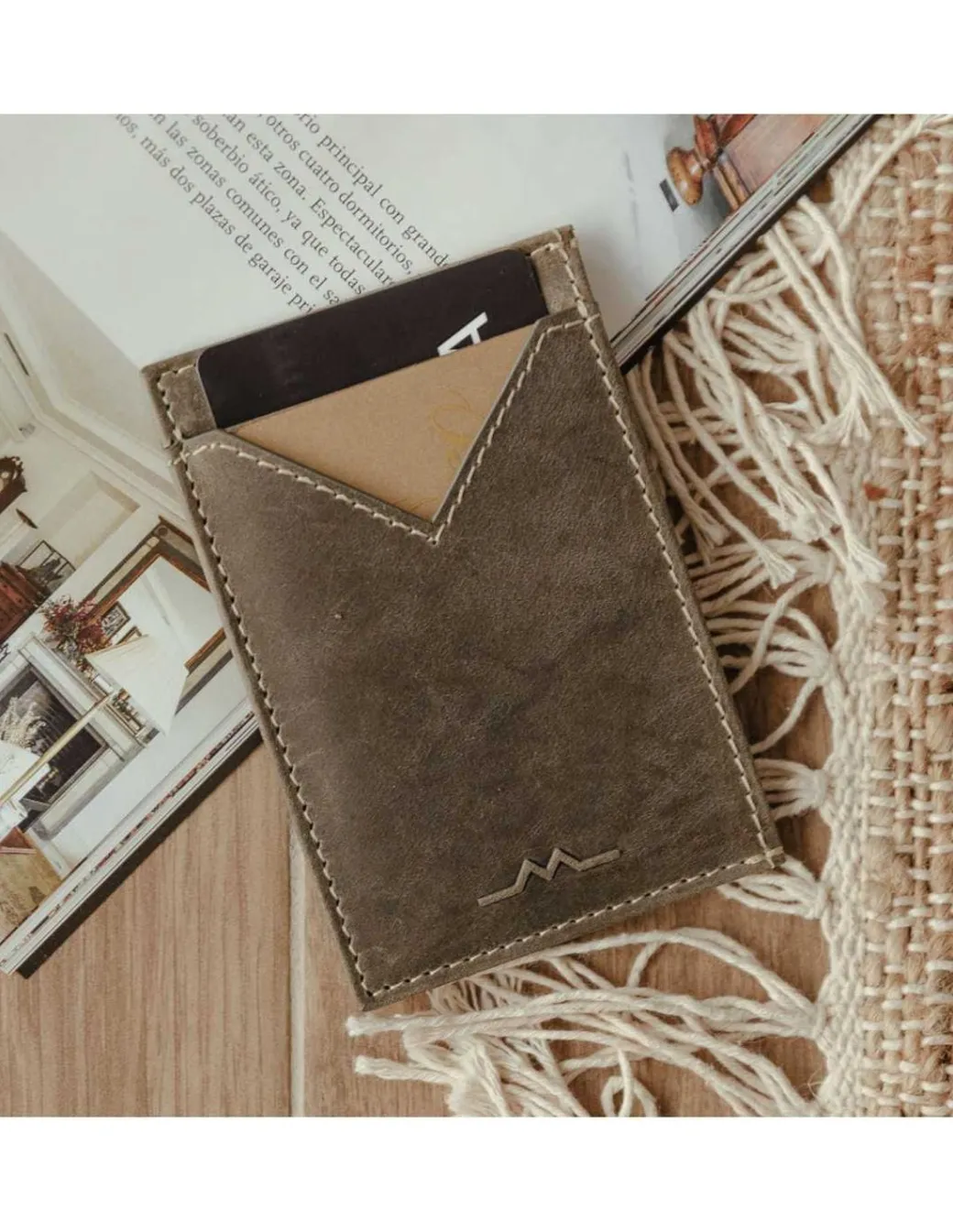 Leather Card Holders^MONPIEL Leather Man Card Holder Slim Green