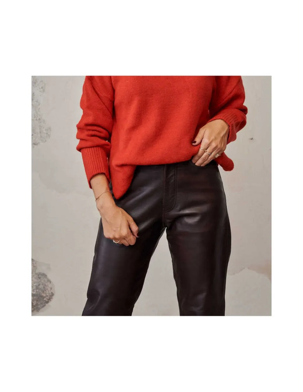 Leather Pants^MONPIEL Leather Pants Brown