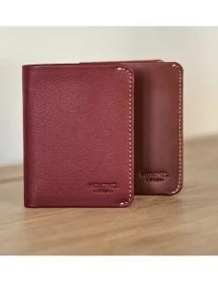 Men'S Leather Wallets^MONPIEL Leather Small Men'S Wallet Mini Burgundy