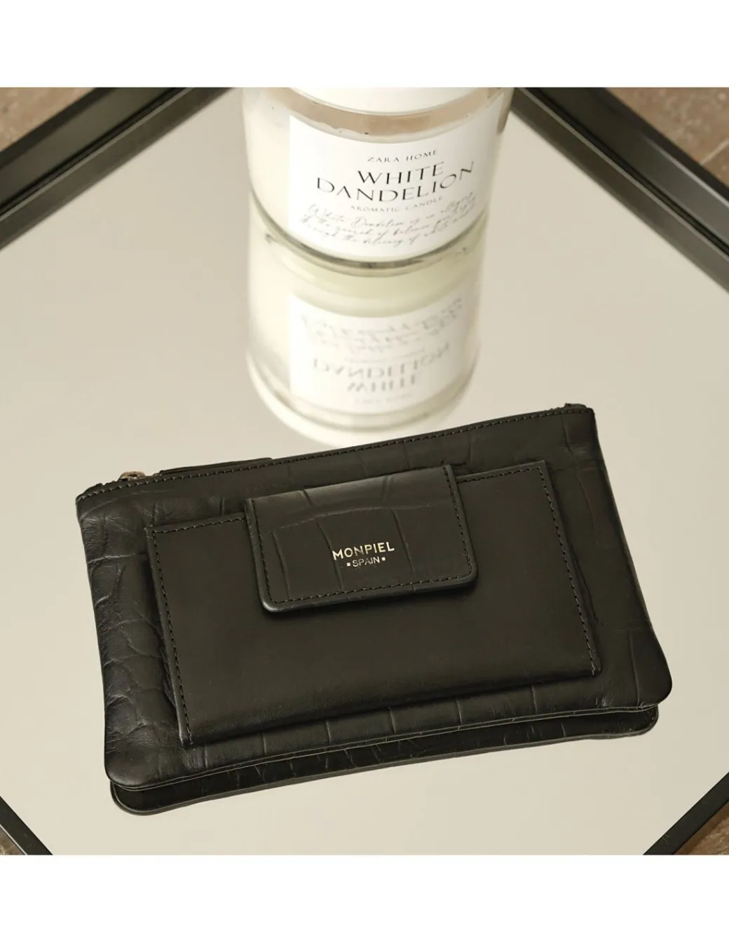 Women'S Leather Wallets^MONPIEL Leather Wallet Lady Bag Black