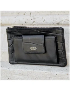 Women'S Leather Wallets^MONPIEL Leather Wallet Lady Bag Black
