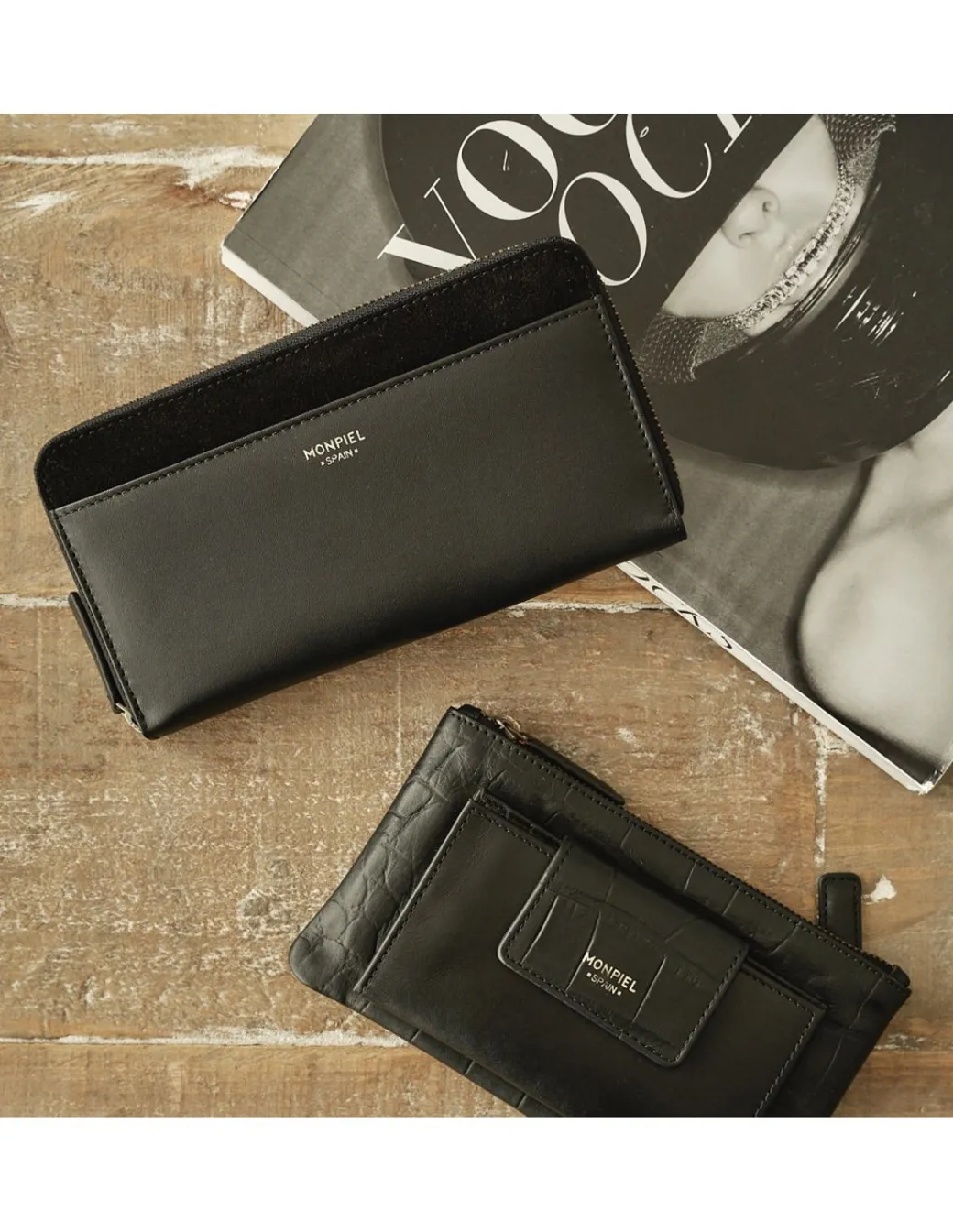 Women'S Leather Wallets^MONPIEL Leather Wallet Lady Bag Black