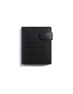 Men'S Leather Wallets^MONPIEL Leather Wallet With Loop And Coin Pocket Mountain Black