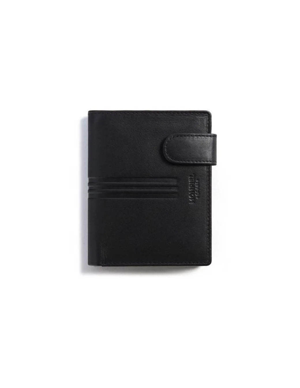 Men'S Leather Wallets^MONPIEL Leather Wallet With Loop And Coin Pocket Mountain Black