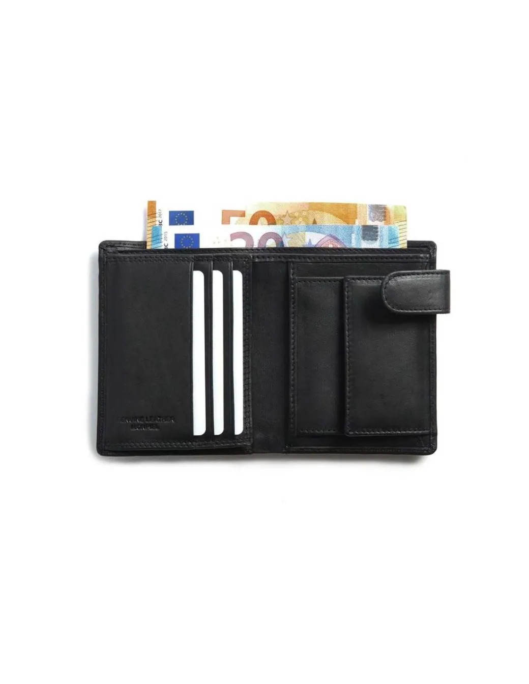 Men'S Leather Wallets^MONPIEL Leather Wallet With Loop And Coin Pocket Mountain Black