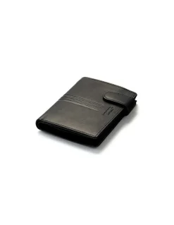Men'S Leather Wallets^MONPIEL Leather Wallet With Loop And Coin Pocket Mountain Black