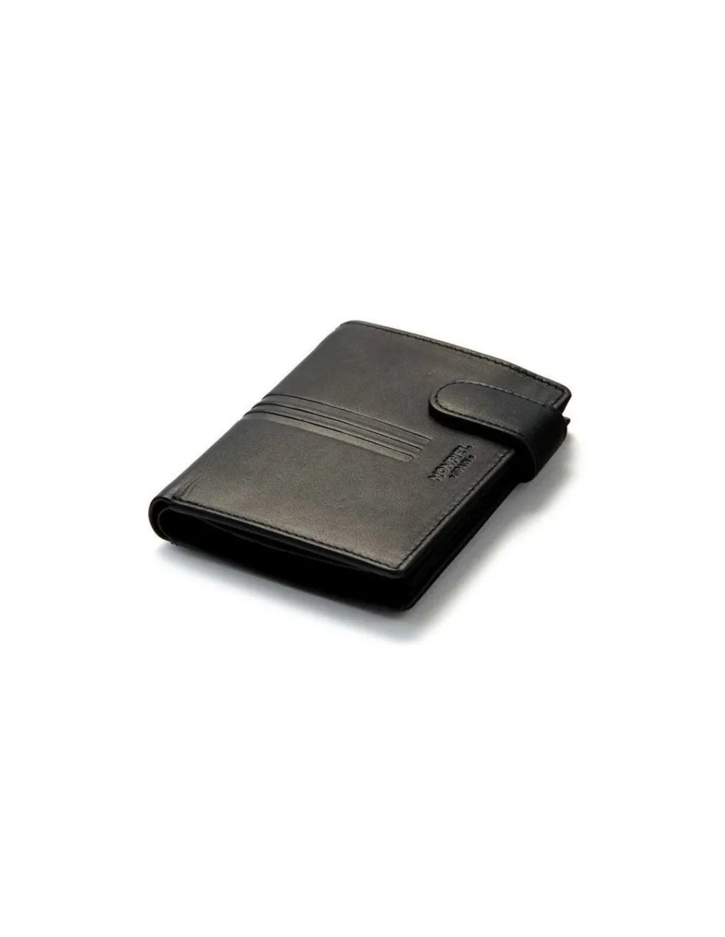 Men'S Leather Wallets^MONPIEL Leather Wallet With Loop And Coin Pocket Mountain Black