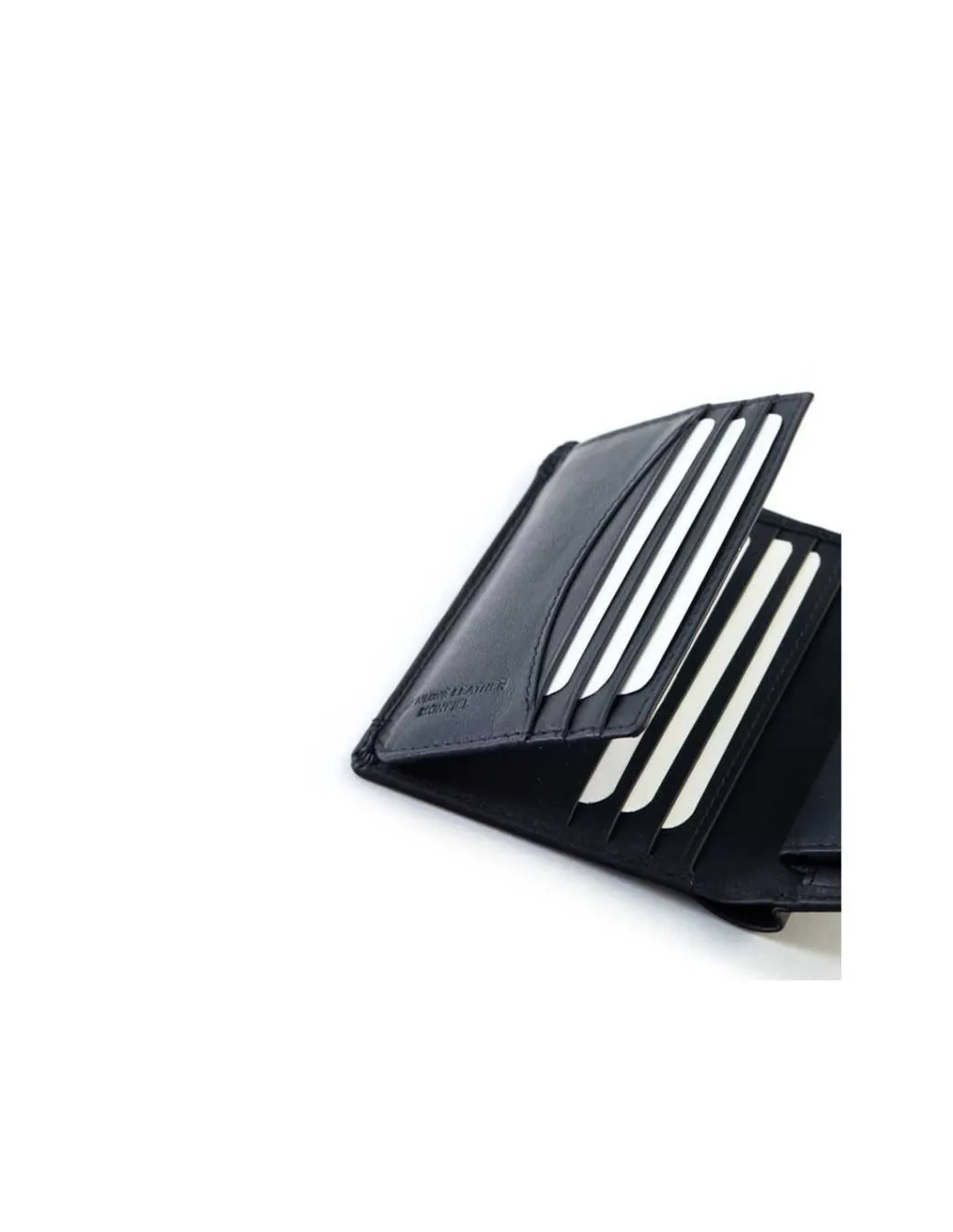 Men'S Leather Wallets^MONPIEL Leather Wallet With Purse Lago Black