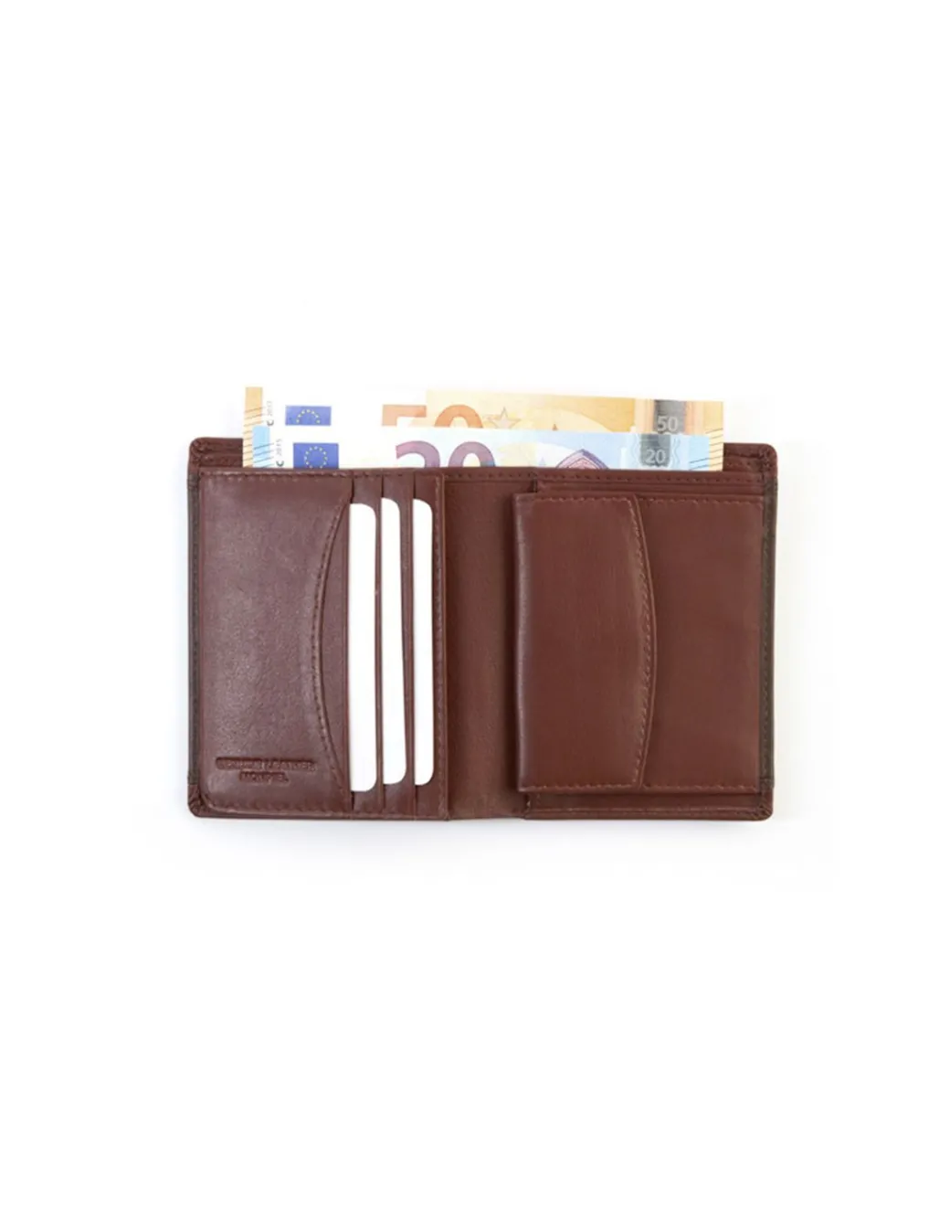 Men'S Leather Wallets^MONPIEL Leather Wallet With Purse Lago Brown