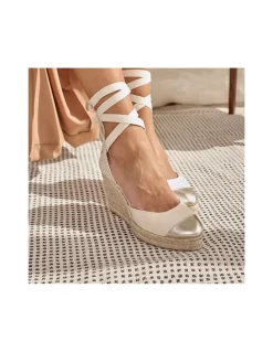 Espadrille^MONPIEL Leather Wedge Espadrille With Creta Toe Cap