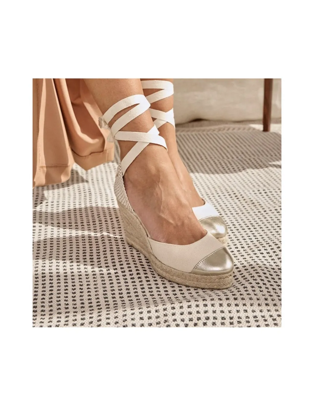 Espadrille^MONPIEL Leather Wedge Espadrille With Creta Toe Cap