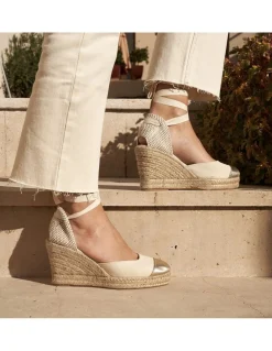 Espadrille^MONPIEL Leather Wedge Espadrille With Creta Toe Cap