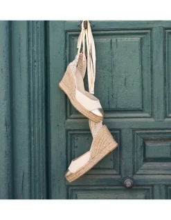 Espadrille^MONPIEL Leather Wedge Espadrille With Creta Toe Cap