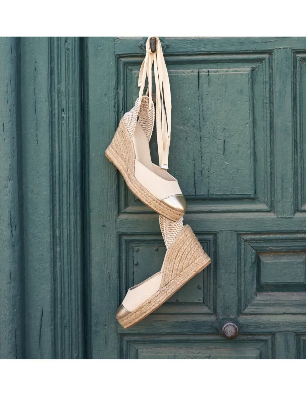 Espadrille^MONPIEL Leather Wedge Espadrille With Creta Toe Cap