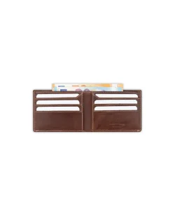Men'S Leather Wallets^MONPIEL Man Leather Bifold Wallet Mini Brown