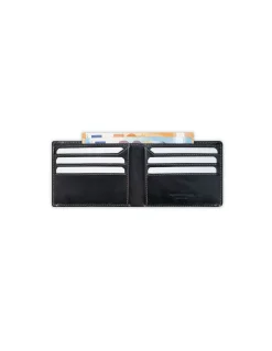 Men'S Leather Wallets^MONPIEL Man Leather Bifold Wallet Mini Black