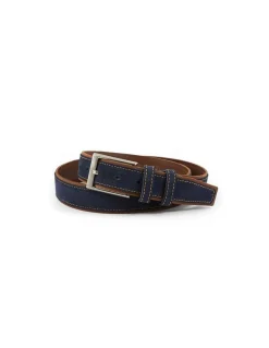 Men'S Leather Belts^MONPIEL Man Suede Leather Belt Blue