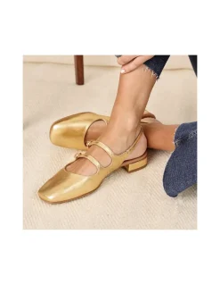 Woman Mary Jane Shoes^MONPIEL Mary Jane Lolina Leather Backless Gold
