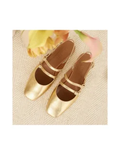 Woman Mary Jane Shoes^MONPIEL Mary Jane Lolina Leather Backless Gold