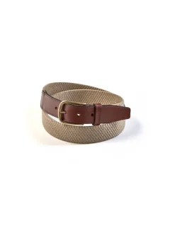 Men'S Leather Belts^MONPIEL Men Elastic Belt Beige
