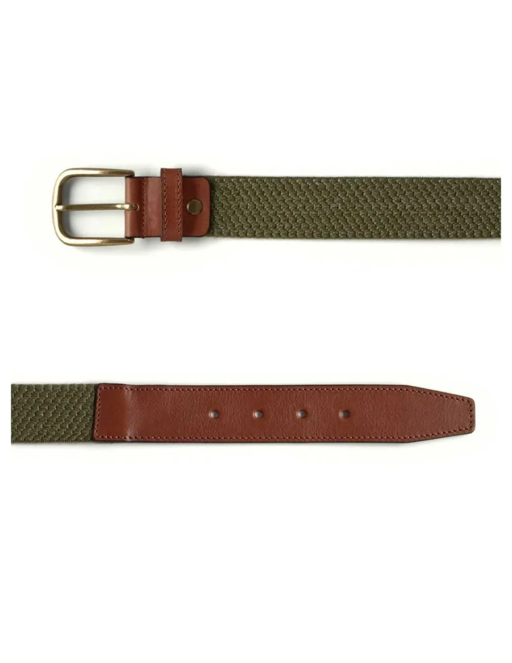 Men'S Leather Belts^MONPIEL Men Elastic Belt Green