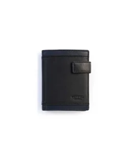 Men'S Leather Wallets^MONPIEL Men'S Leather Wallet With Loop And Purse Lago Black