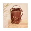 Women'S Leather Bag^MONPIEL Mini Bucket Round Bag Havana