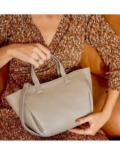 Women'S Leather Bag^MONPIEL Mini Leather Basket Bag Mole