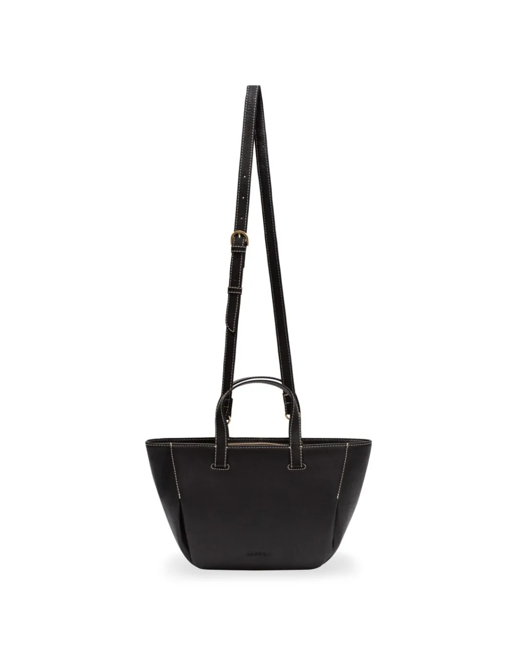 Women'S Leather Bag^MONPIEL Mini Leather Basket Bag Black