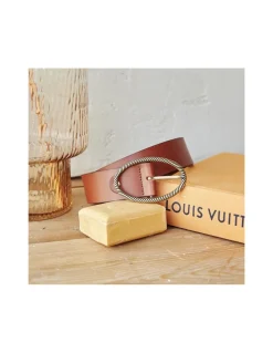 Women'S Leather Belts^MONPIEL Oval Buckle Belt Leather