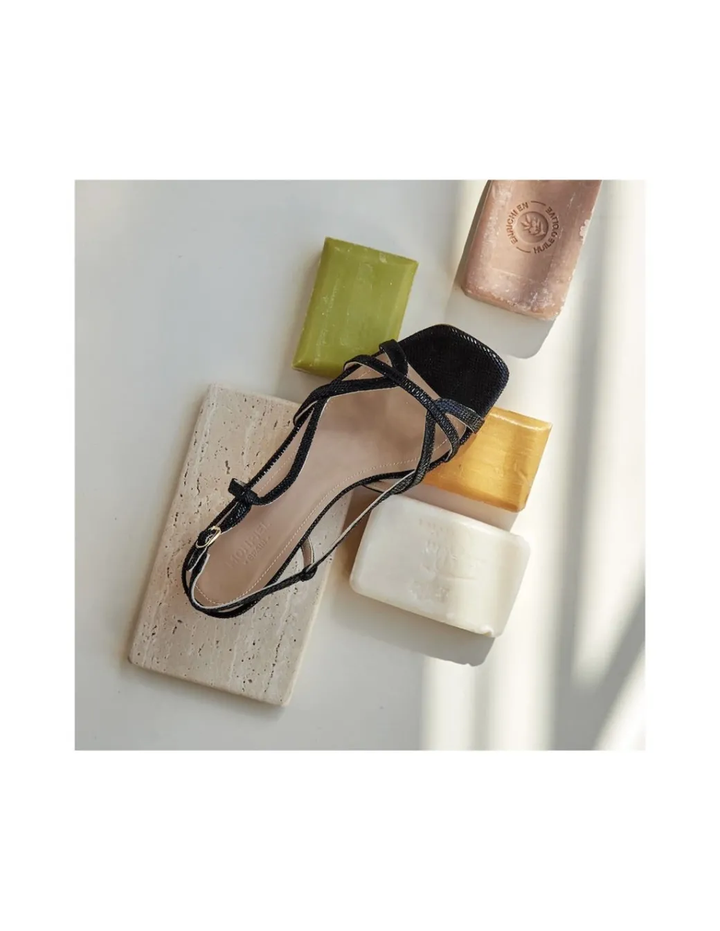Women'S Heeled Sandals^MONPIEL Petra Rectangular Heel Sandal Black