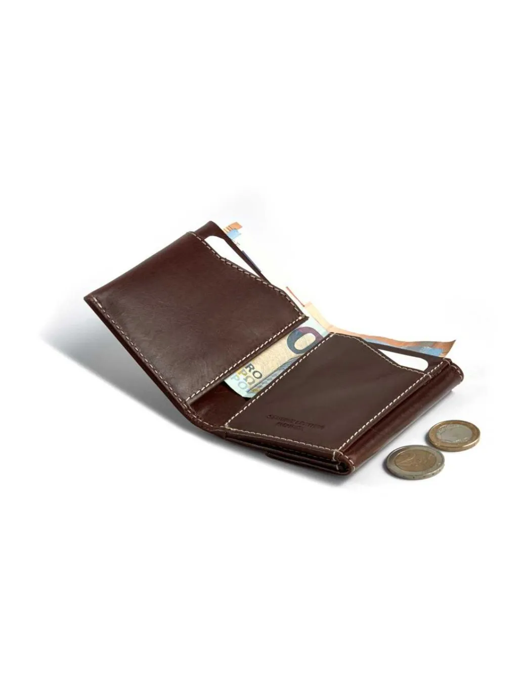 Men'S Leather Wallets^MONPIEL Pocket Wallet With Purse Brown